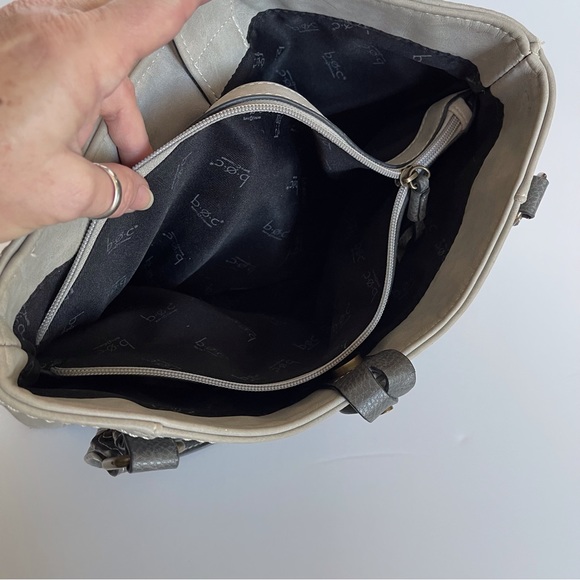 BOC Born Concept vegan faux leather shoulder bag purse tote soft sage green - Picture 12 of 14